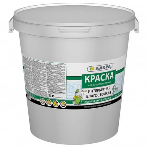 Купить Краска Лакра акриловая, интерьерная, влагостойкая, повышенной белизны белая 40 кг по низкой цене