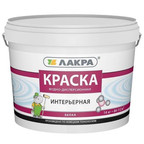Купить Краска Лакра акриловая интерьерная белая 14 кг по низкой цене
