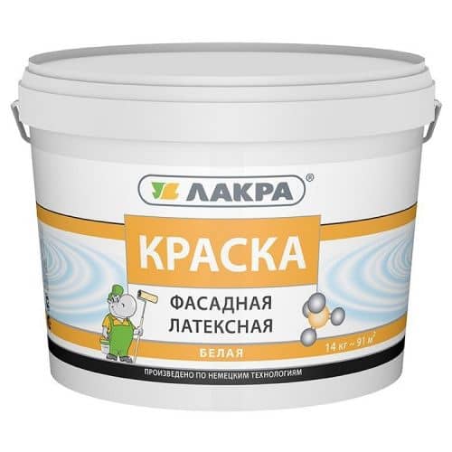краска лакра латексная фасадная белая 14 кг Купить Краска Лакра латексная фасадная белая 14 кг по низкой цене