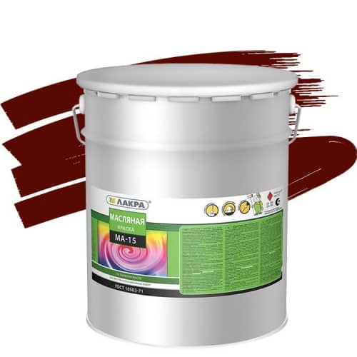 Купить Краска Лакра МА-15 масляная сурик 25 кг по низкой цене