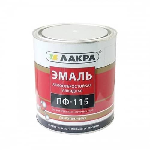 Купить Эмаль Лакра ПФ-115 белая глянцевая 0,9 кг по низкой цене