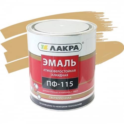 Купить Эмаль Лакра ПФ-115 бежевая 1 кг по низкой цене