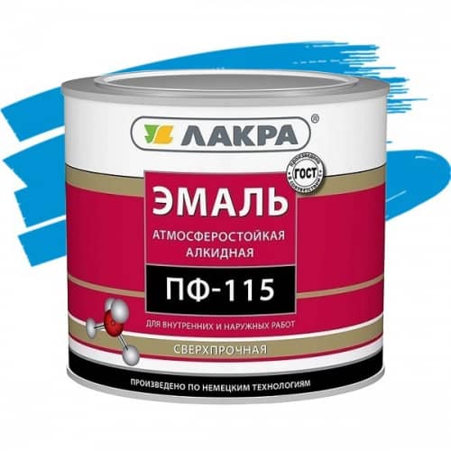 Купить Эмаль Лакра ПФ-115 голубая 2,8 кг по низкой цене