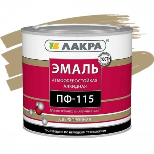 Купить Эмаль Лакра ПФ-115 бежевая 2,8 кг по низкой цене