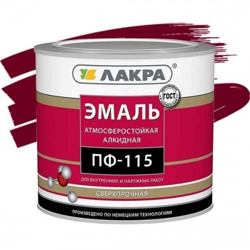 Купить Эмаль Лакра ПФ-115 вишневая 2,8 кг по низкой цене