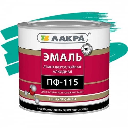 Купить Эмаль Лакра ПФ-115 бирюзовая 2 кг по низкой цене
