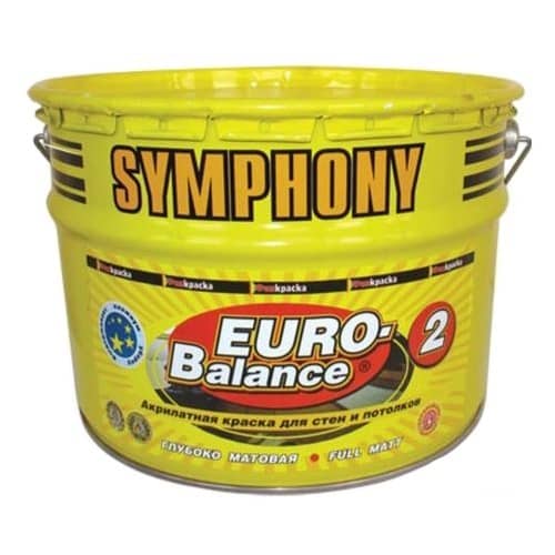 Купить Краска Symphony Euro-Balance 2 акрилатная глубоко матовая 9 л по низкой цене