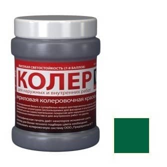 Купить Колер-краска VGT ВД-АК-1180 зеленая 0,25 кг по низкой цене