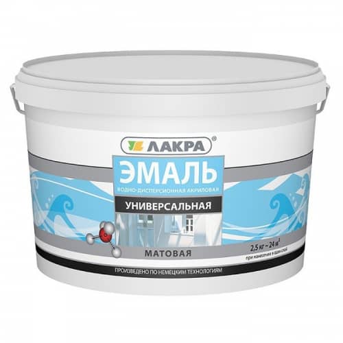 Купить Эмаль Лакра акриловая универсальная матовая 2,5 кг по низкой цене