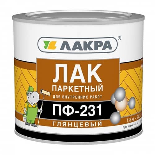 Купить Лак Лакра алкидный ПФ-231 паркетный глянцевый 1,8 кг по низкой цене