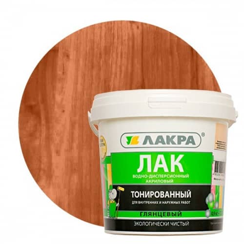 Купить Лак Лакра акриловый тонированный с УФ-фильтром махагон 0,9 кг по низкой цене