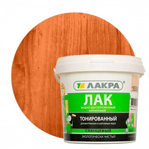 Купить Лак Лакра акриловый тонированный с УФ-фильтром рябина 0,9 кг по низкой цене
