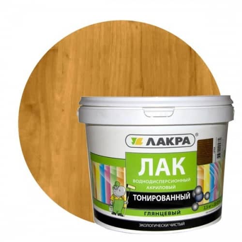Купить Лак Лакра акриловый тонированный с УФ-фильтром дуб 2,5 кг по низкой цене