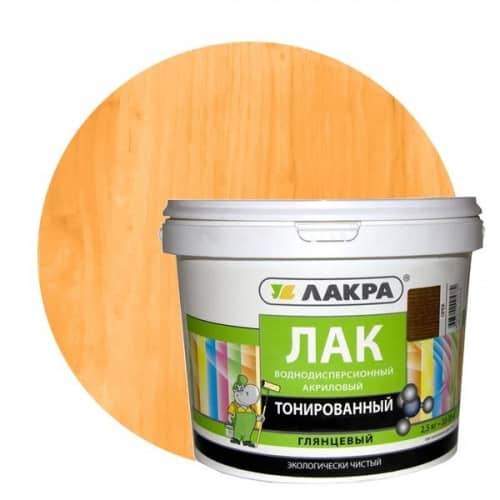 Купить Лак Лакра с УФ-фильтром акриловый тонированный орегон 2,5 кг по низкой цене