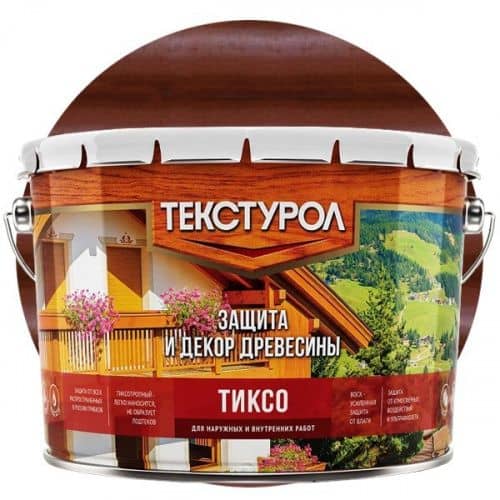 Купить Защитный состав Текстурол Тиксо для древесины Орех Гварнери 10 л по низкой цене