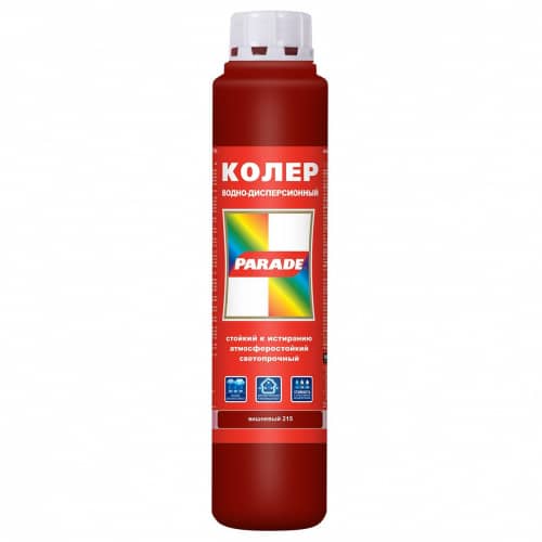 Купить Колер Parade Classic №215 водно-дисперсионный вишневый 0,75 л по низкой цене