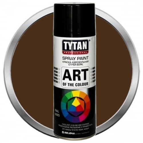 Купить Краска Tytan Professional Art of the colour акриловая, аэрозольная, коричневая 8017 400 мл по низкой цене