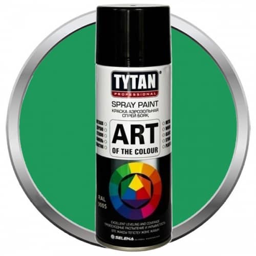 Купить Краска Tytan Professional Art of the colour акриловая, аэрозольная, светло-зеленая 6018 400 мл по низкой цене