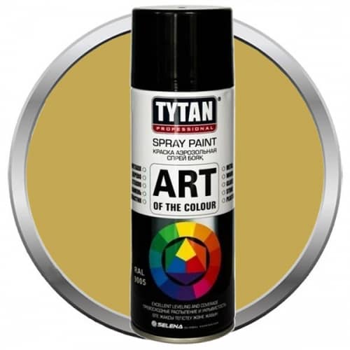 Купить Краска Tytan Professional Art of the colour акриловая, аэрозольная, золотая глянец 270M 400 мл по низкой цене