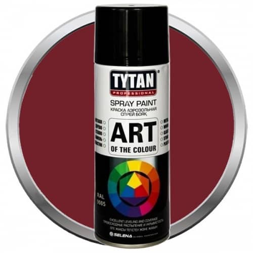 Купить Краска Tytan Professional Art of the colour акриловая, аэрозольная, красное вино 3005 400 мл по низкой цене