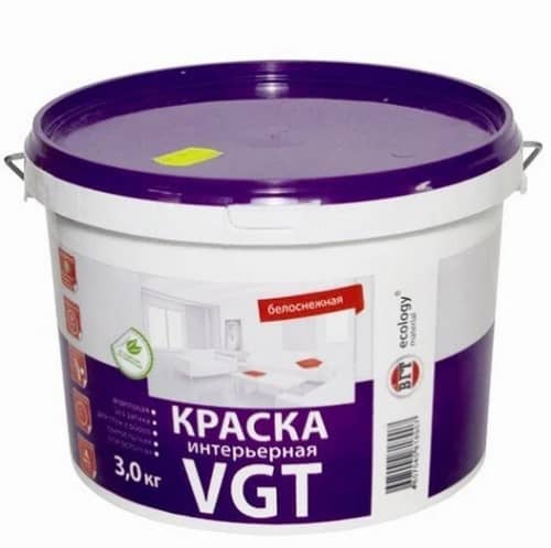 Купить Краска VGT ВД-АК-2180 интерьерная белоснежная 3 кг по низкой цене