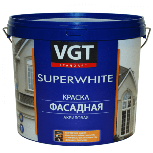 Купить Краска VGT ВД-АК-1180 фасадная база С акриловая 13 кг по низкой цене