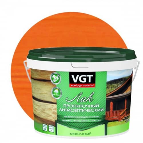 Купить Лак VGT пропиточный с антисептиком красное дерево 2,2 кг по низкой цене
