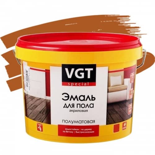 Купить Эмаль VGT Профи ВД-АК-1179 акриловая для пола орех 2,5 кг по низкой цене