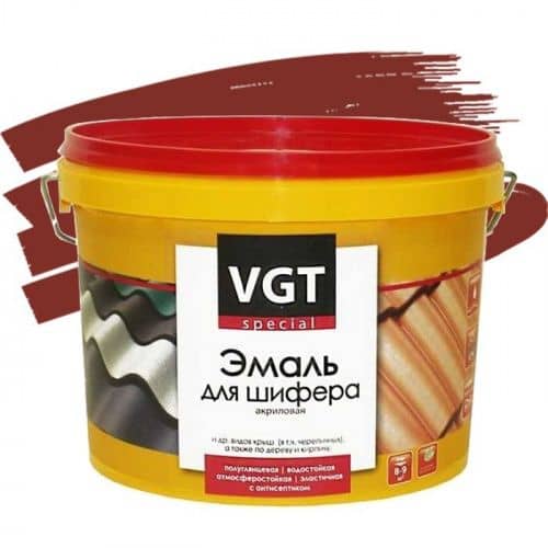 Купить Эмаль VGT Профи ВД-АК-1179 акриловая для шифера бордо 2,5 кг по низкой цене