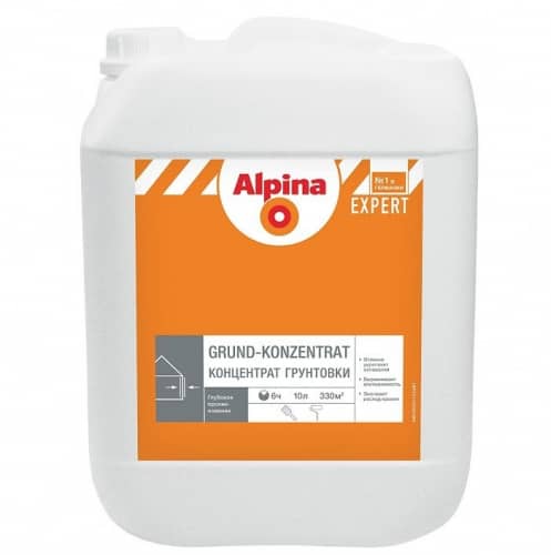 Купить Грунт-концентрат Alpina Expert глубокого проникновения универсальный 10 л по низкой цене
