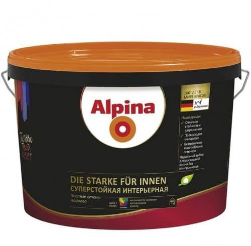 Купить Краска Alpina Суперстойкая интерьерная База 3 шелковисто-матовая 2,35 л по низкой цене