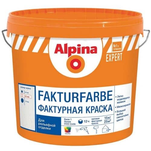 Купить Краска Alpina Expert Fakturfarbe фактурная универсальная 15 кг по низкой цене
