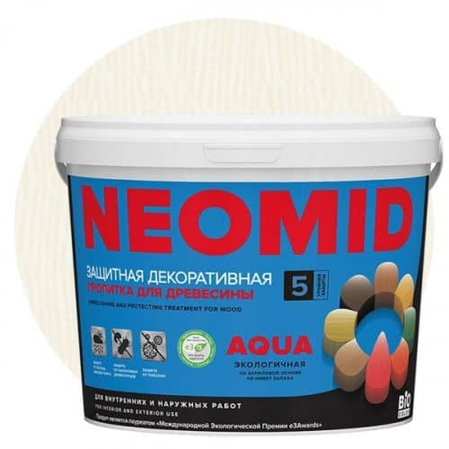 Купить Пропитка Neomid Bio Color Aqua для древесины белая 2,3 л по низкой цене