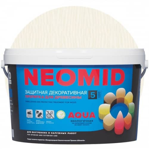 Купить Пропитка Neomid Bio Color Aqua для древесины белая 9 л по низкой цене