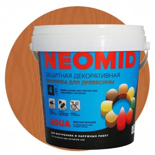 Купить Пропитка Neomid Bio Color Aqua для древесины Кедр 0,9 л по низкой цене