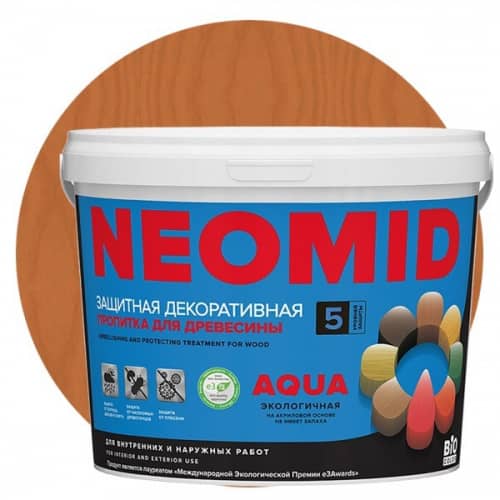 Купить Пропитка Neomid Bio Color Aqua для древесины Кедр 2,3 л по низкой цене