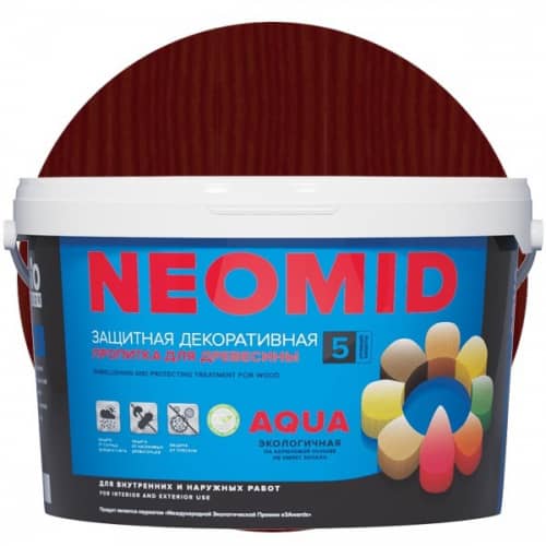 Купить Пропитка Neomid Bio Color Aqua для древесины Махагон 9 л по низкой цене