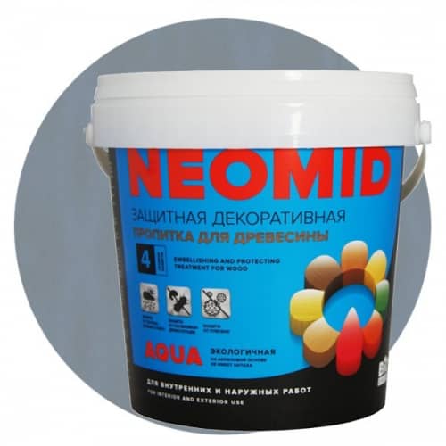 Купить Пропитка Neomid Bio Color Aqua для древесины Морозное небо 0,9 л по низкой цене