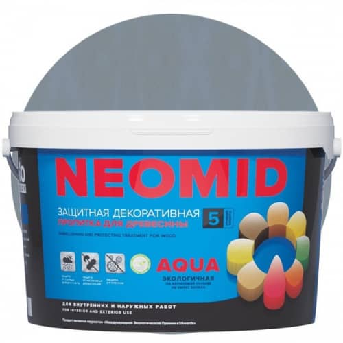 Купить Пропитка Neomid Bio Color Aqua для древесины Морозное небо 9 л по низкой цене