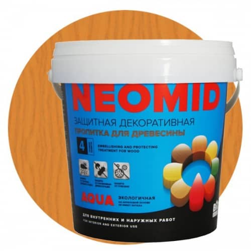 Купить Пропитка Neomid Bio Color Aqua для древесины Светлый дуб 0,9 л по низкой цене