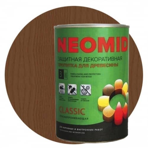 Купить Пропитка Neomid Bio Color Classic для древесины Орех 0,9 л по низкой цене