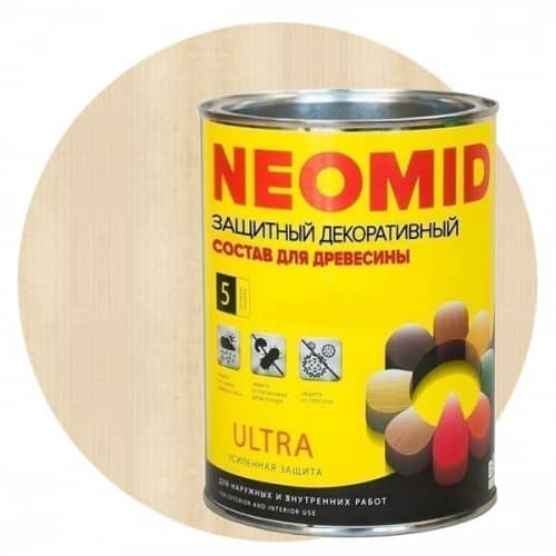 Купить Пропитка Neomid Bio Color Ultra для древесины бесцветная 0,9 л по низкой цене