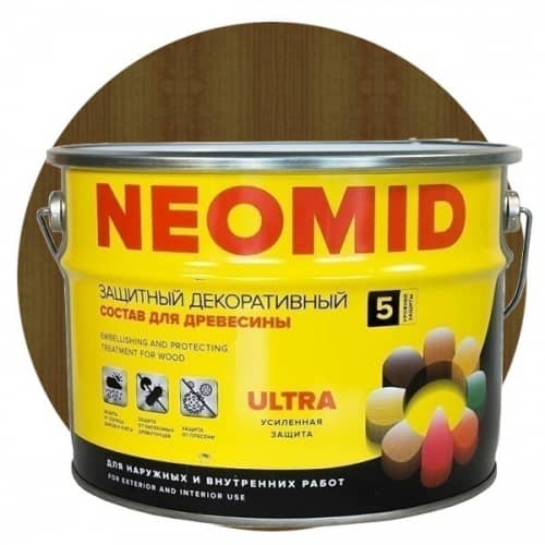 Купить Пропитка Neomid Bio Color Ultra для древесины Дуб 9 л по низкой цене