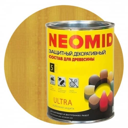Купить Пропитка Neomid Bio Color Ultra для древесины Калужница 0,9 л по низкой цене