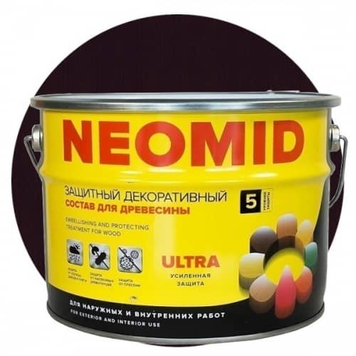 Купить Пропитка Neomid Bio Color Ultra для древесины Махагон 9 л по низкой цене