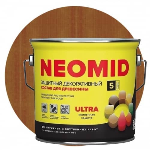 Купить Пропитка Neomid Bio Color Ultra для древесины Орегон 2,7 л по низкой цене