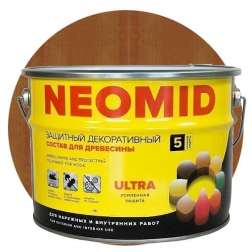 Купить Пропитка Neomid Bio Color Ultra для древесины Орегон 9 л по низкой цене