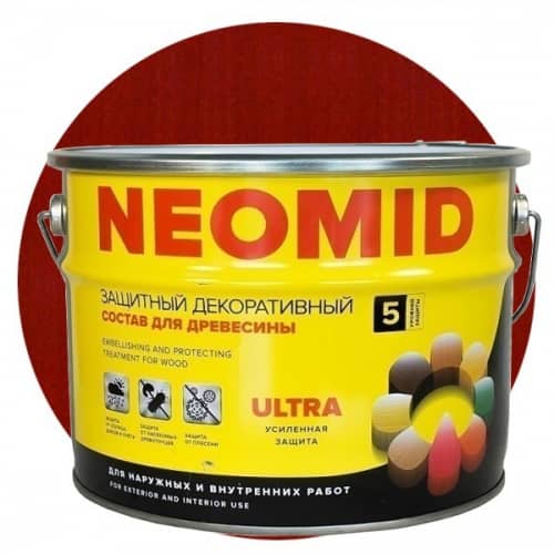 Купить Пропитка Neomid Bio Color Ultra для древесины Рябина 9 л по низкой цене