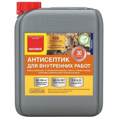 Купить Антисептик Neomid 400 для внутренних работ 5 л по низкой цене