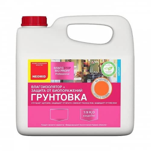 Купить Грунтовка Neomid ВлагоStop Bio Proff 10 л по низкой цене